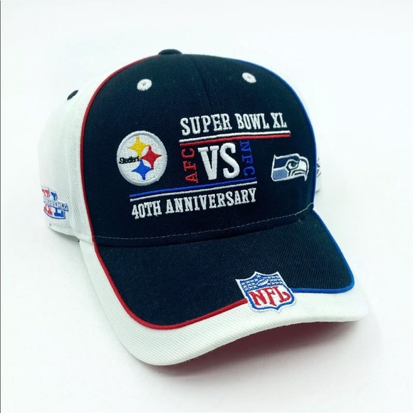 Reebok Other - SUPER BOWL 40 hat Steelers Seahawks NFL football